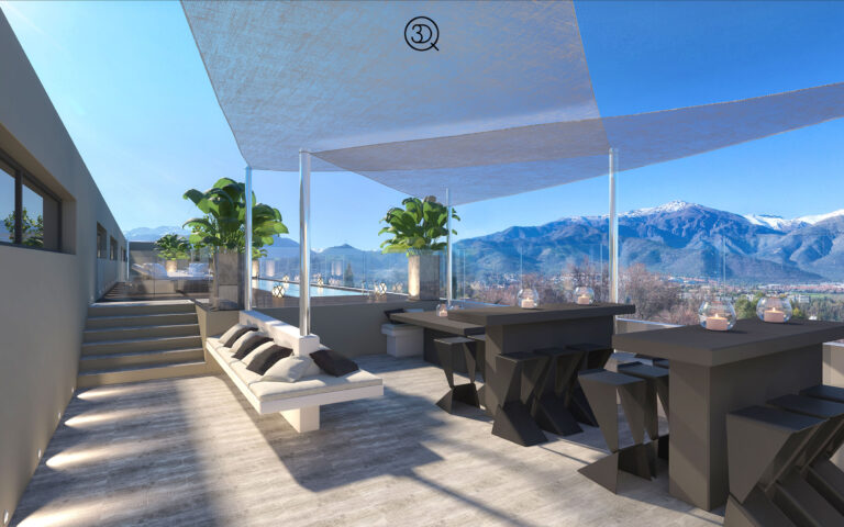 terraza en cubierta, Cantagallo, Chile